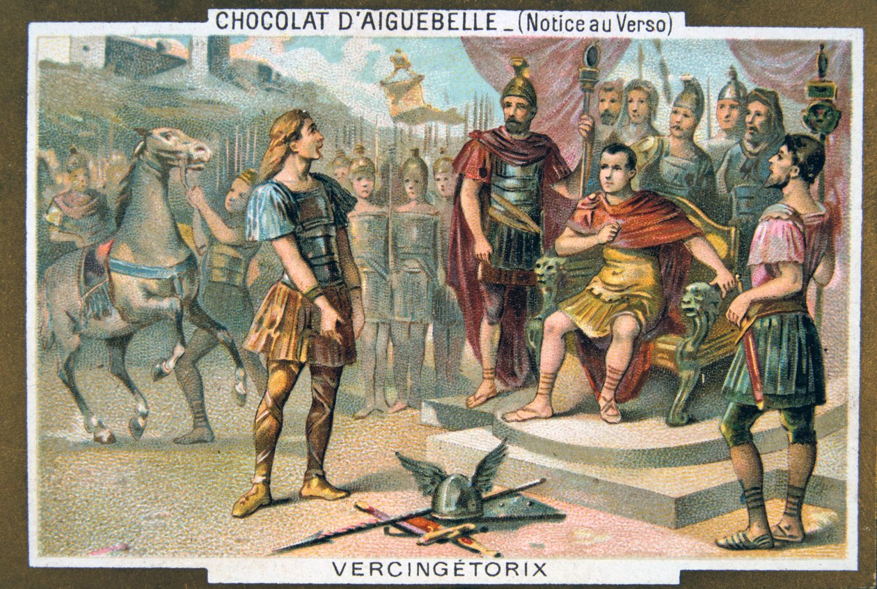 Vercingetorix megadja magát Julius Caesarnak, Kr.e. 46, 19. század alkotó: Unbekannt