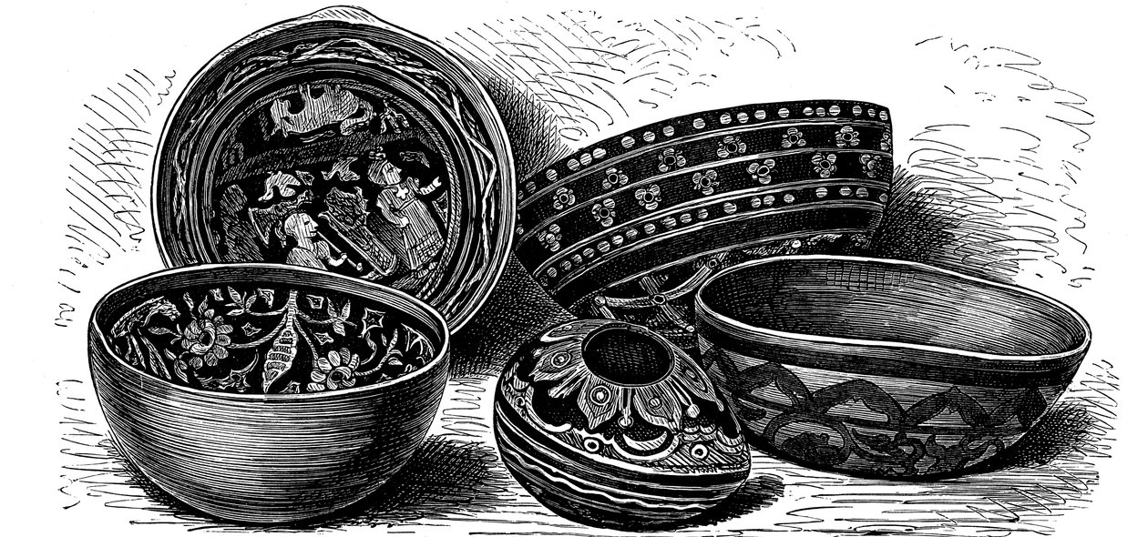 Japán cserépből készült edények Brazíliából, 1890 körül alkotó: Unbekannt