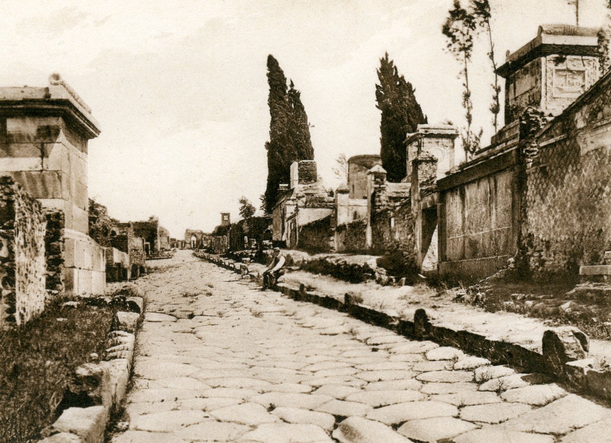 Via delle Tombe, Pompeii, Olaszország, 1900-as évek alkotó: Unbekannt