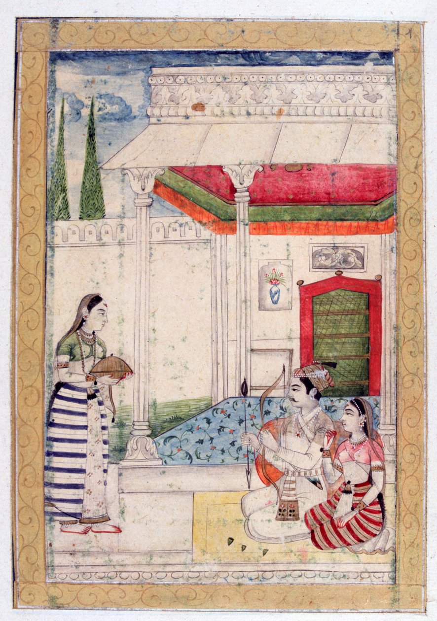 Vibhasa Ragini, Ragamala Album, School of Rajasthan, 19th Century alkotó: Unbekannt