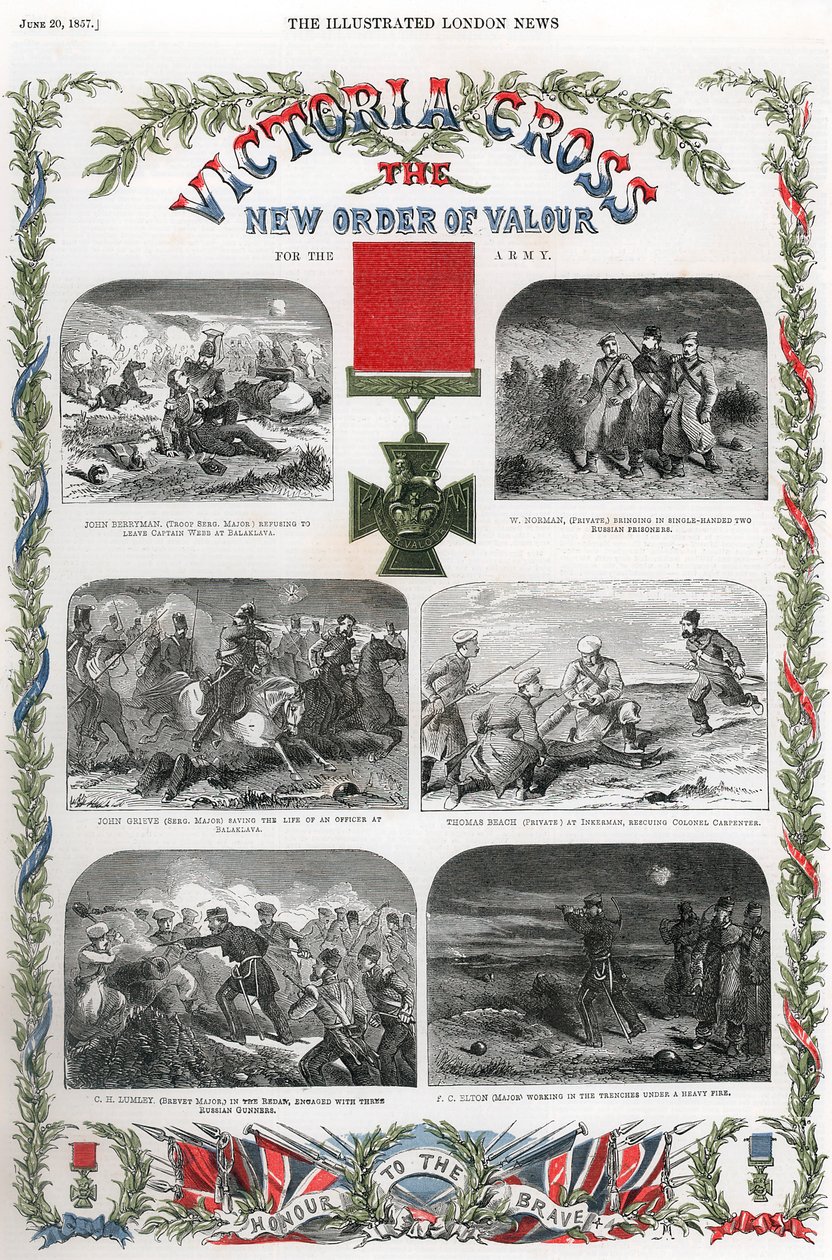 Victoria Cross, brit vitézségdíj, 1857 alkotó: Unbekannt