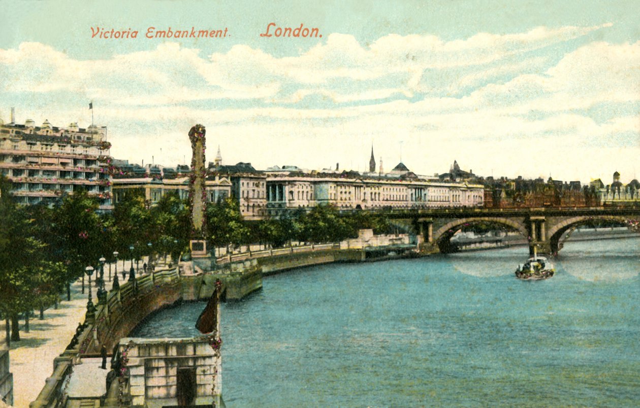 Victoria Embankment – London, 1906. alkotó: Unbekannt
