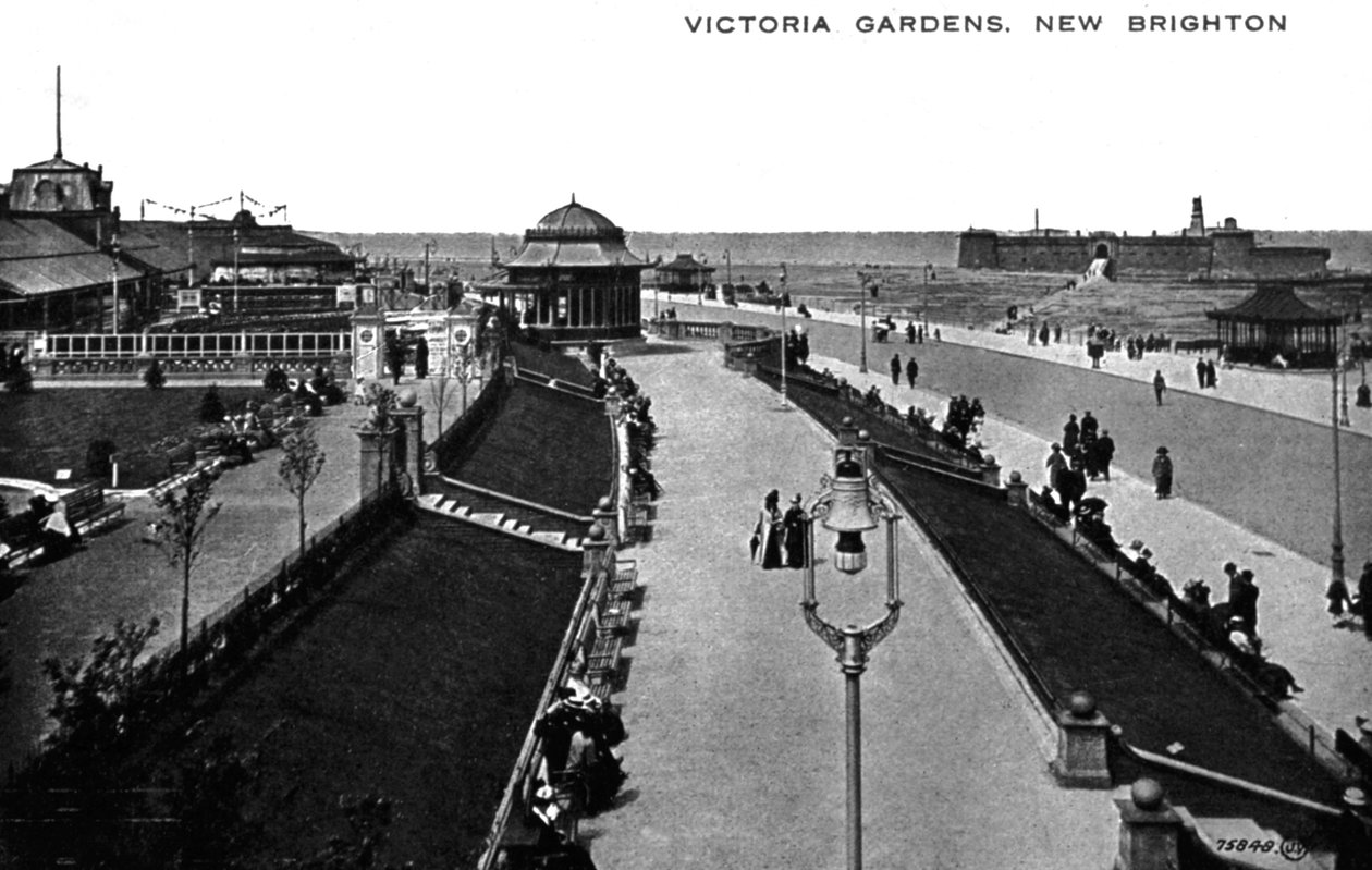 Victoria Gardens, New Brighton, Lancashire, XX. század eleje alkotó: Unbekannt