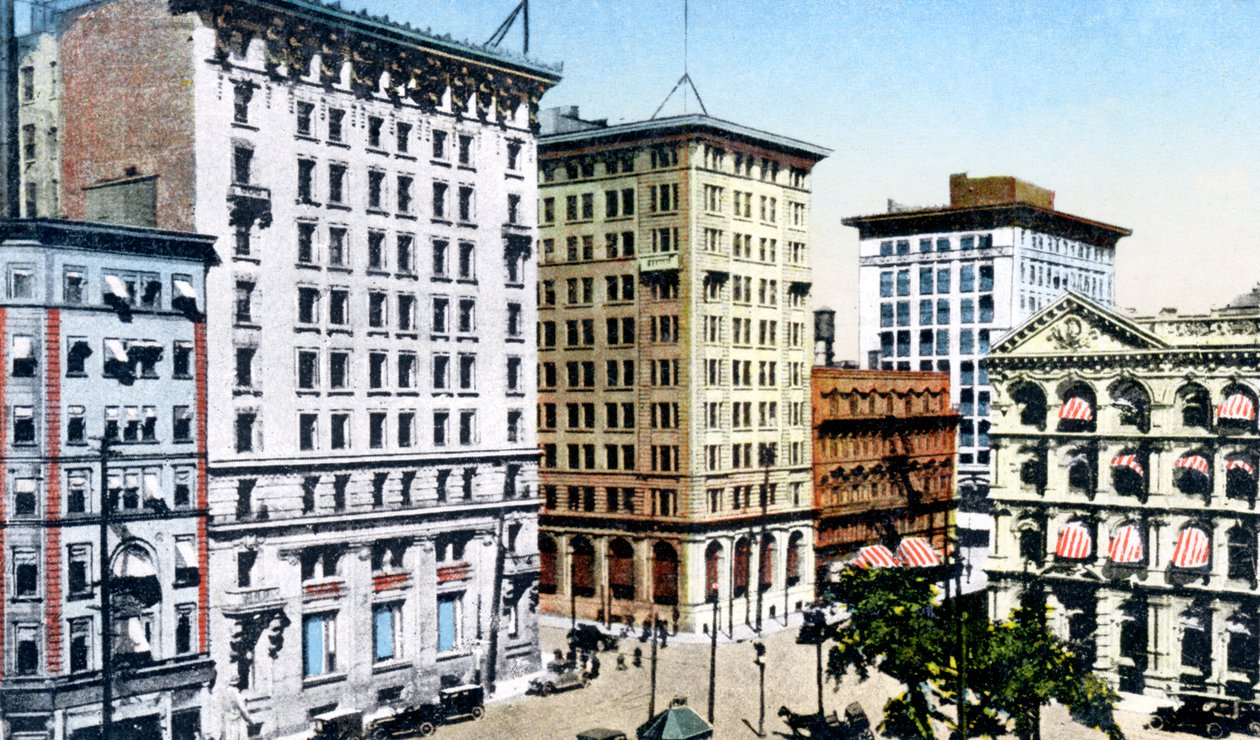 Victoria Square, St James Street, Montreal, Kanada, 1900-as évek alkotó: Unbekannt