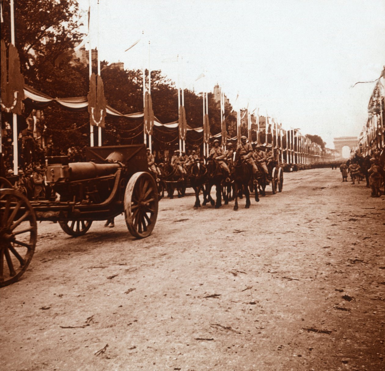 Győzelmi parádé, Párizs, Franciaország, 1918-c1919 alkotó: Unbekannt