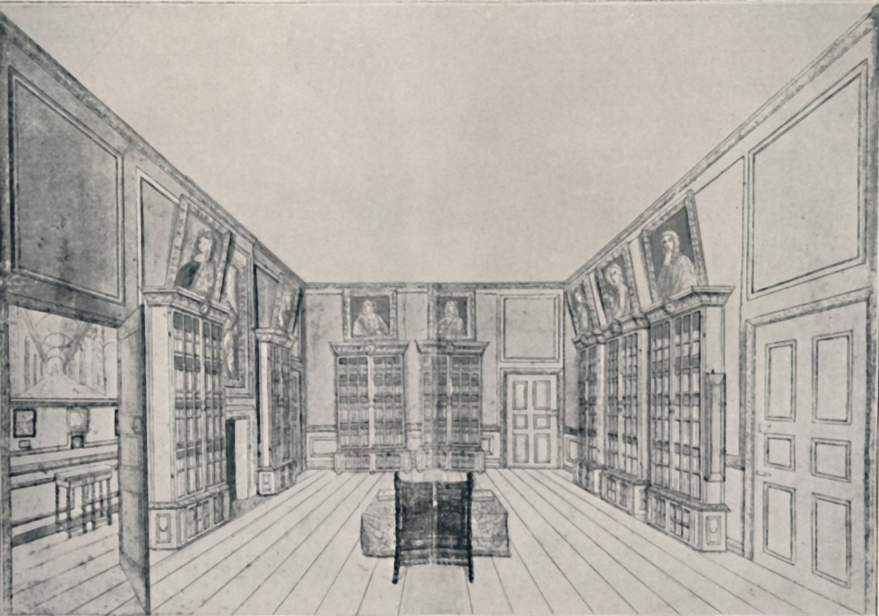 Betekintés a yorki épület Samuel Pepys könyvtárába, 1928 alkotó: Unbekannt