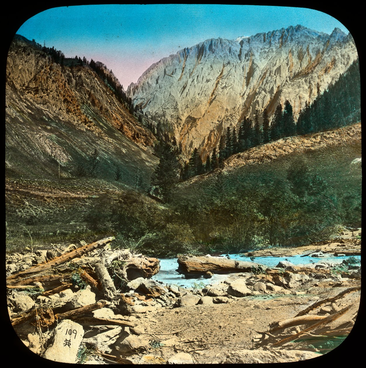 Kilátás Sonamarg és Baltal között, Kasmír, India, 19. század vége vagy 20. század eleje alkotó: Unbekannt