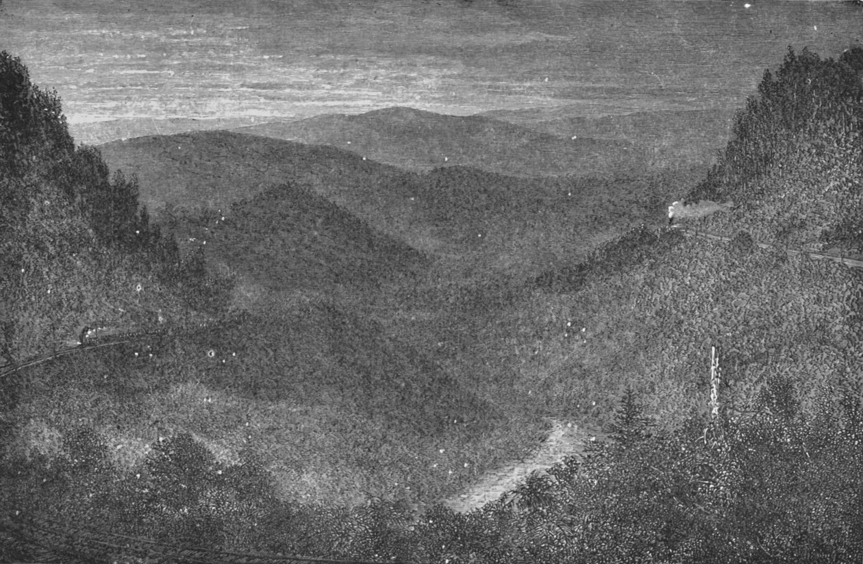 Kilátás a Horseshoe Curve felől, kora reggel, 1883 alkotó: Unbekannt