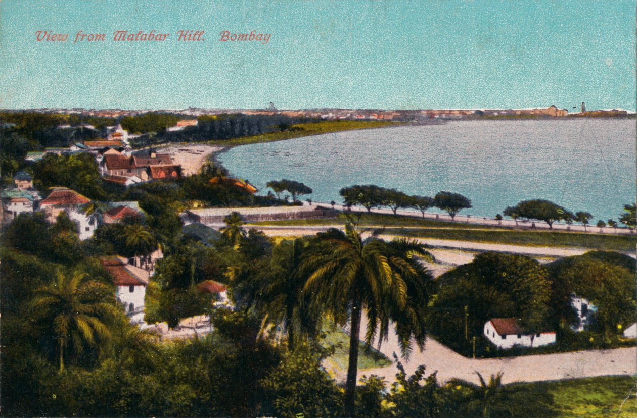 Kilátás a Malabar Hillről, Bombay, 1920 alkotó: Unbekannt