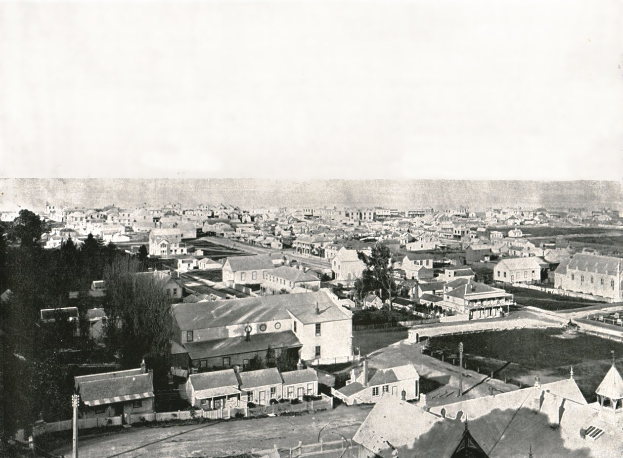 Kilátás a Milton Roadról, Napier, Új-Zéland, 1895. alkotó: Unbekannt