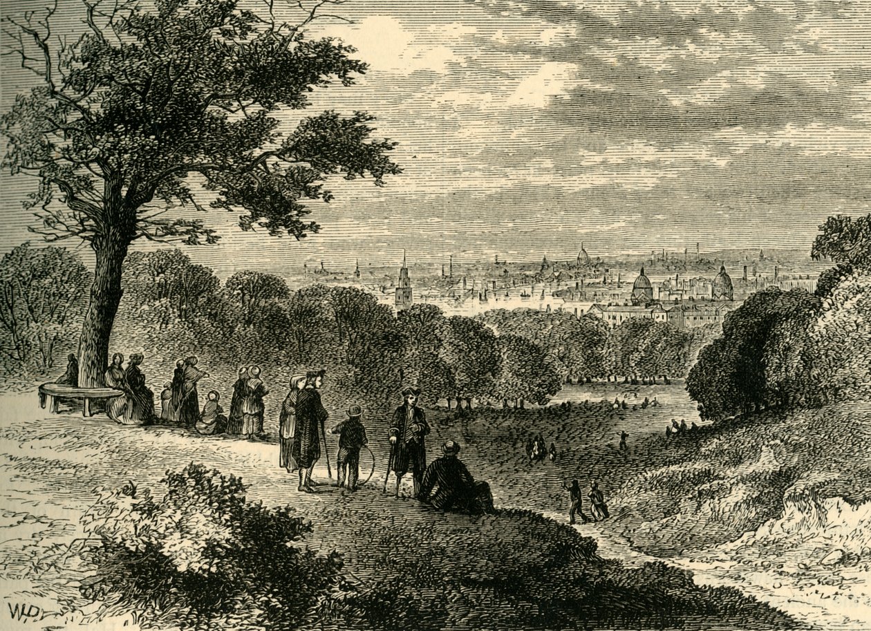 Kilátás a One-Tree Hillről, Greenwich Park, 1846, 1878. alkotó: Unbekannt