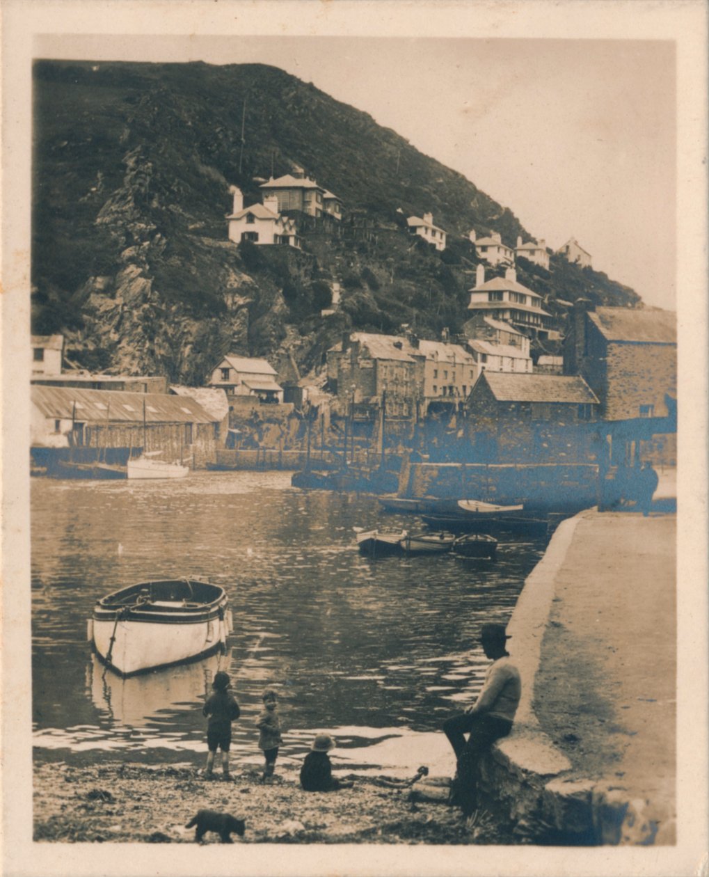 Kilátás a kikötőből - Polperro, 1927 alkotó: Unbekannt