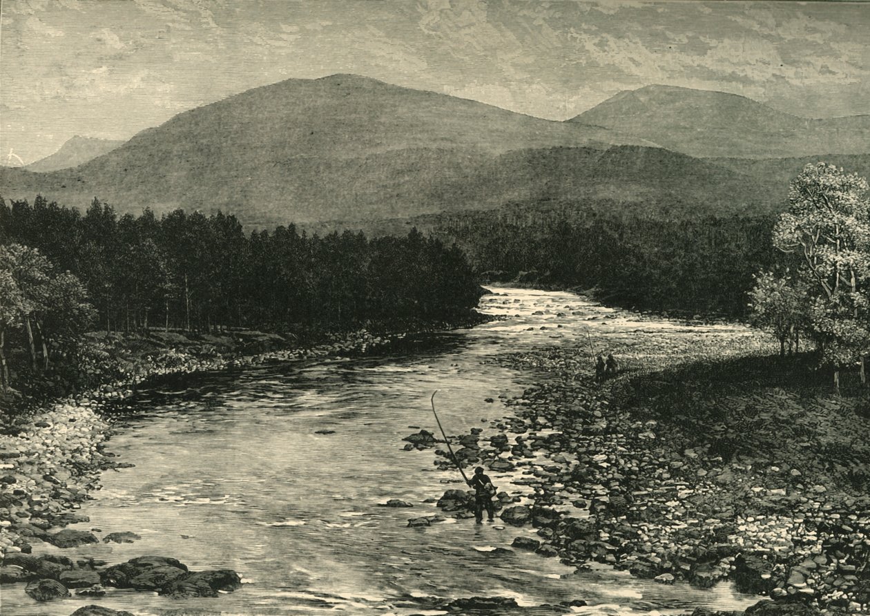 Kilátás a régi hídról, Invercauld, Braemar, 1898. alkotó: Unbekannt