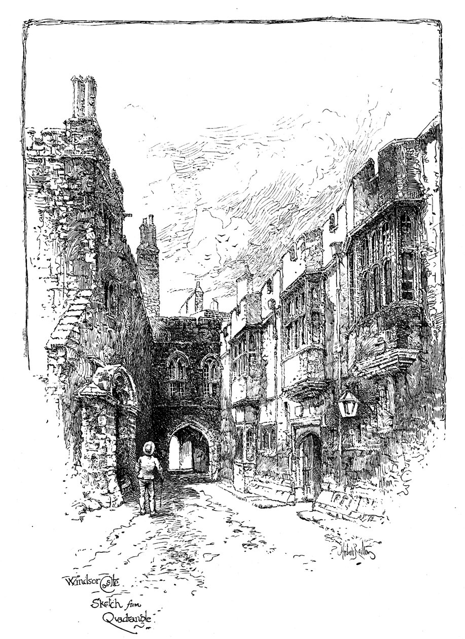 Kilátás a négyszögből, windsori kastély, 1888 alkotó: Unbekannt