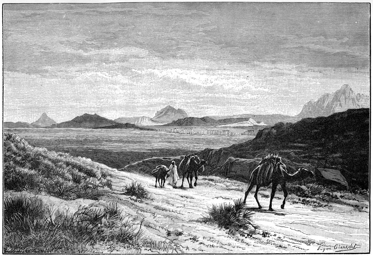 Kilátás a Tellat-hágóról, Tunézia, c1890 alkotó: Unbekannt