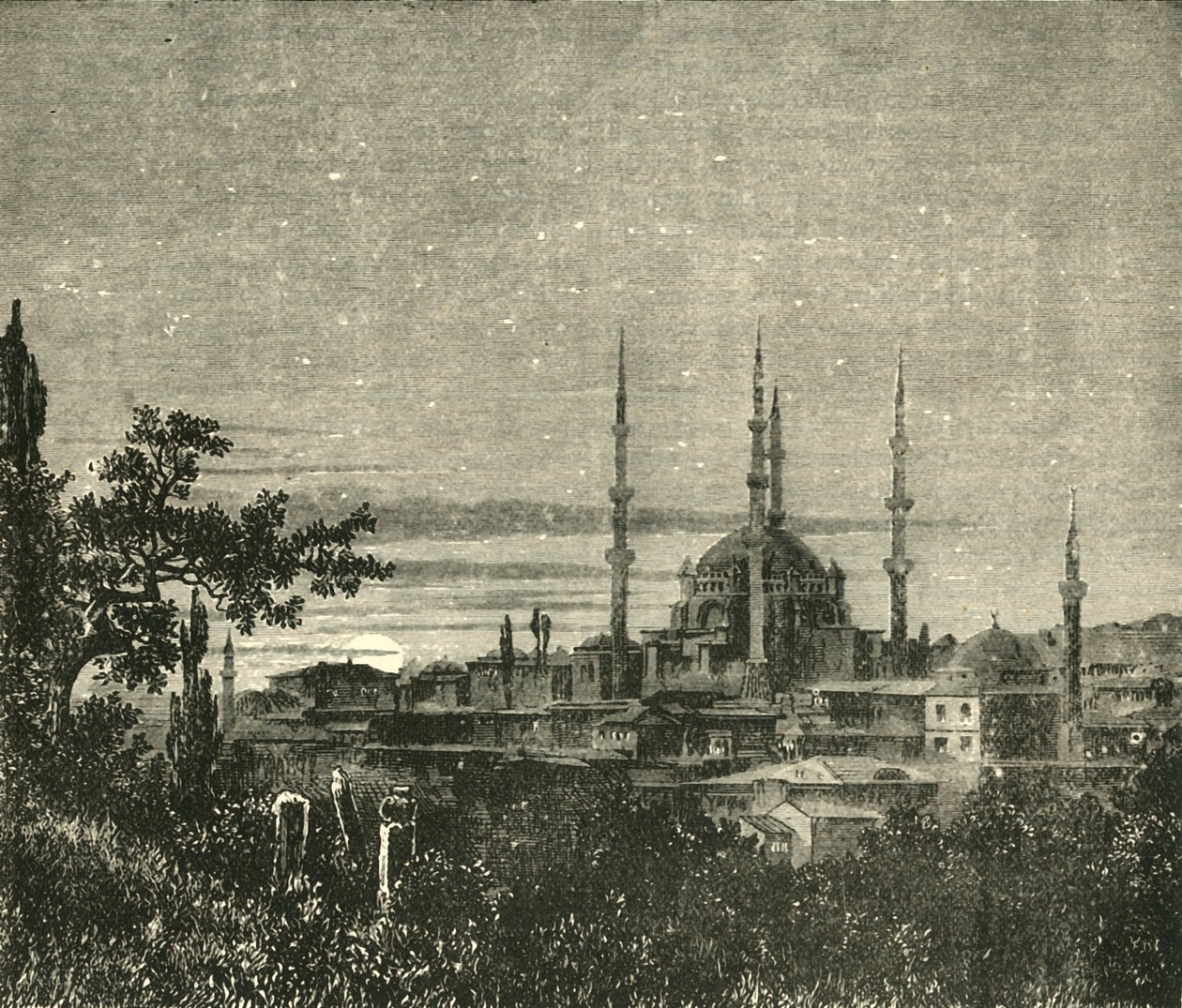 Kilátás Adrianopolyban – II. Szelim mecset, 1890. alkotó: Unbekannt