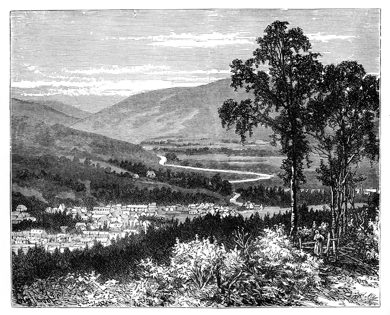 Nézet Braemarban, Skóciában, 1888 alkotó: Unbekannt