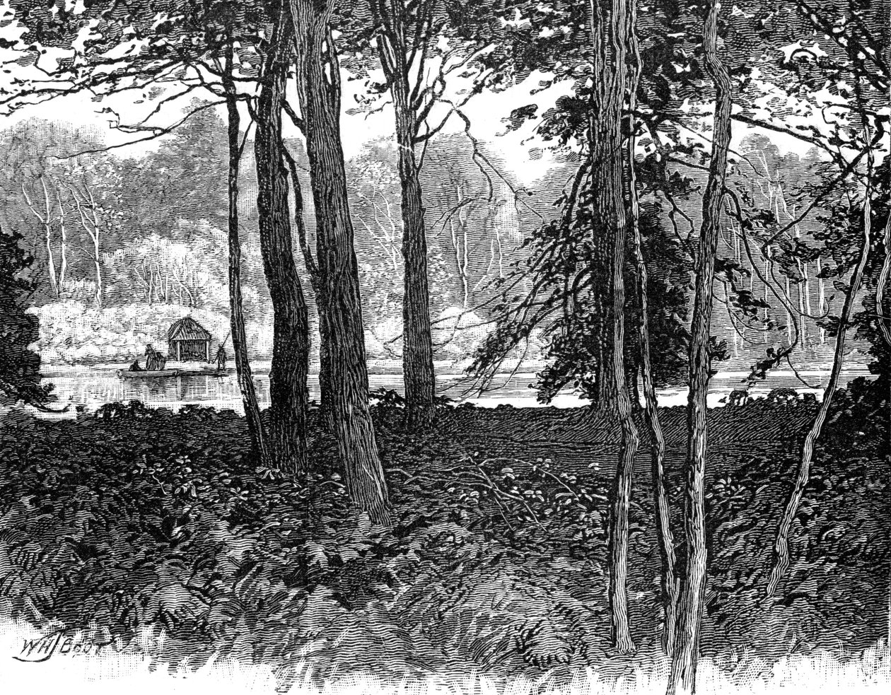 Kilátás a Claremont Parkban, Surrey, 1900 alkotó: Unbekannt