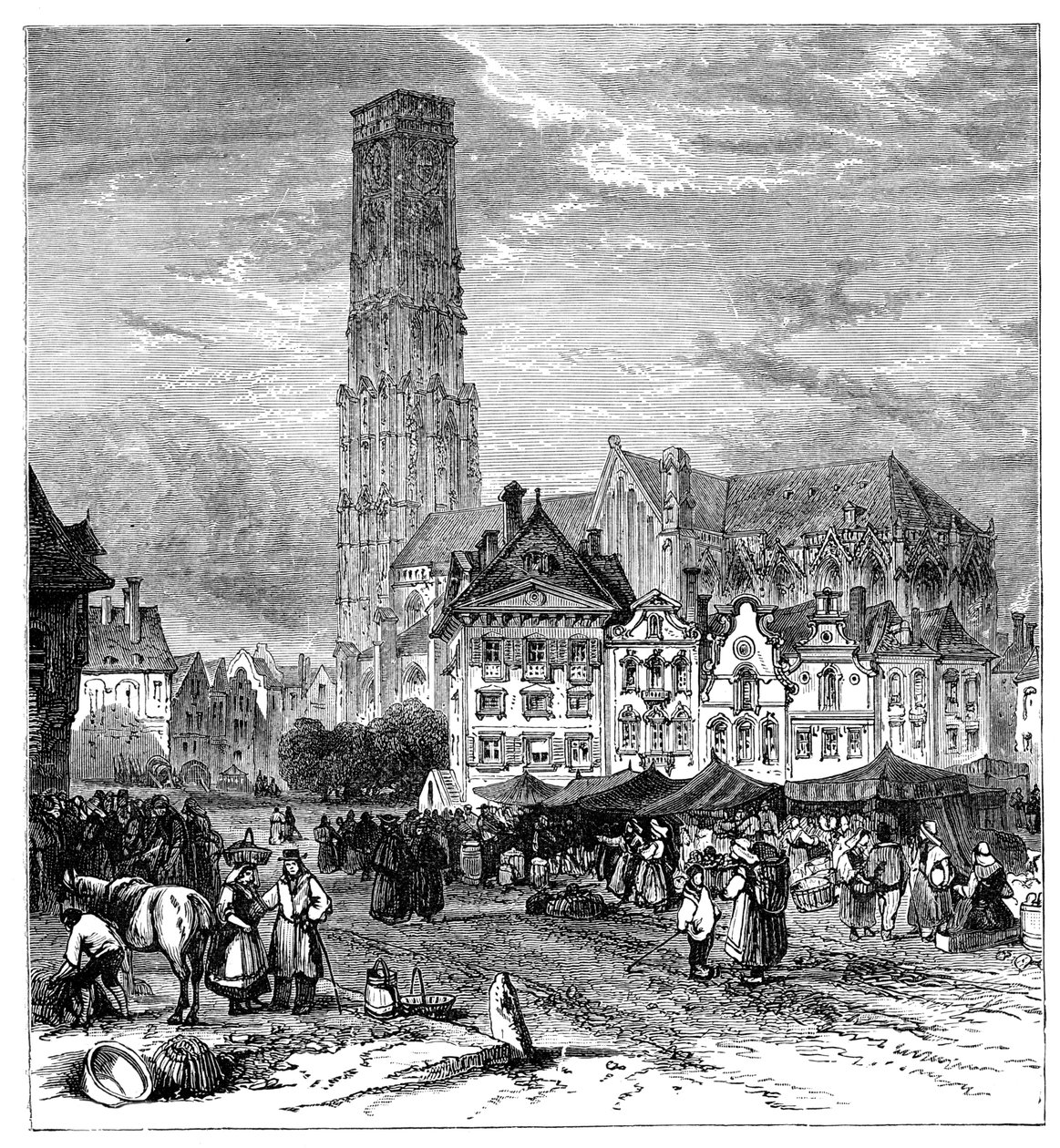 Nézet Mechelenben, Belgiumban, 1900 alkotó: Unbekannt