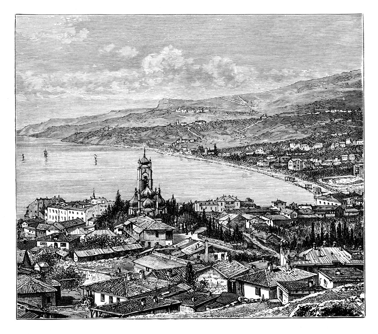 Nézet a Krím-félszigeten: Jalta, c1888 alkotó: Unbekannt