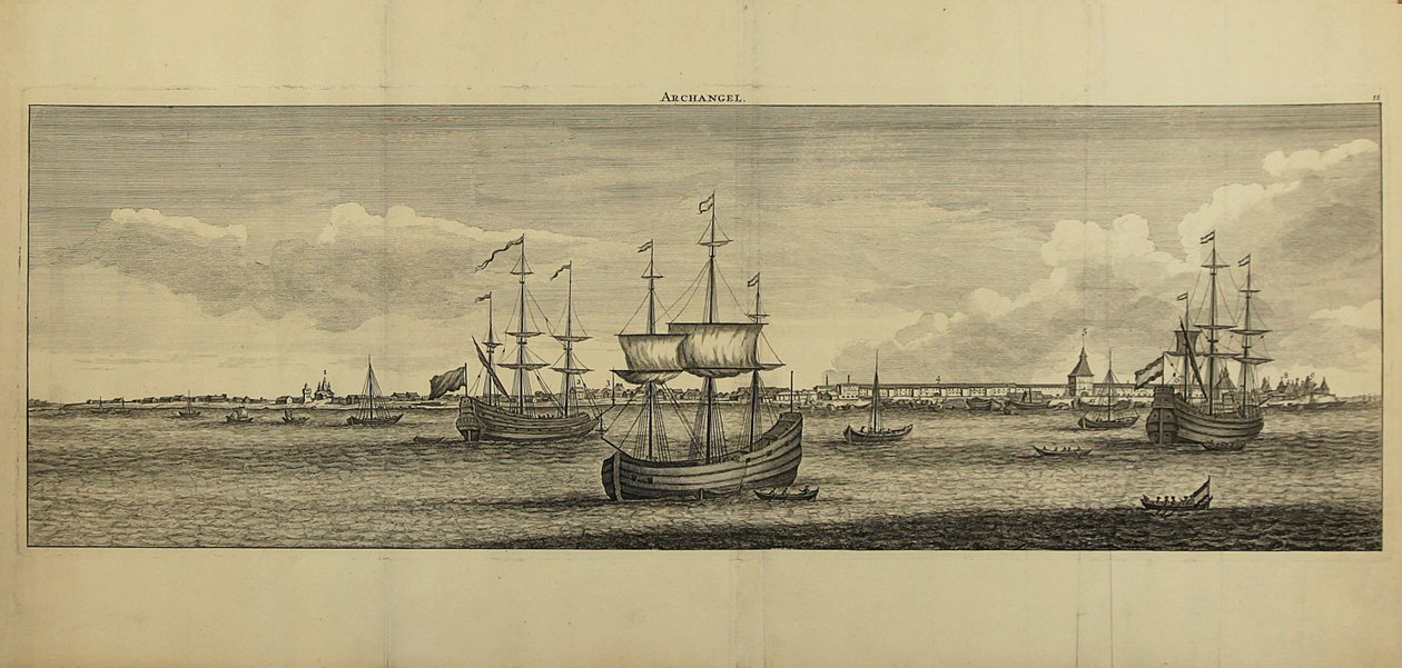 Arhangelszk látképe, 1770 körül alkotó: Unbekannt