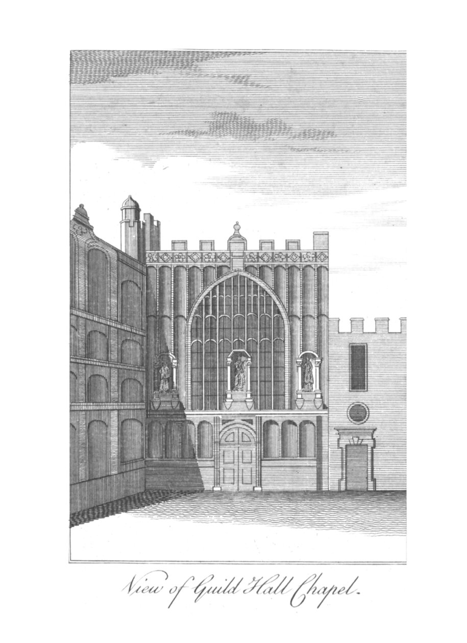 Kilátás a Guild Hall kápolnára, c1775 alkotó: Unbekannt