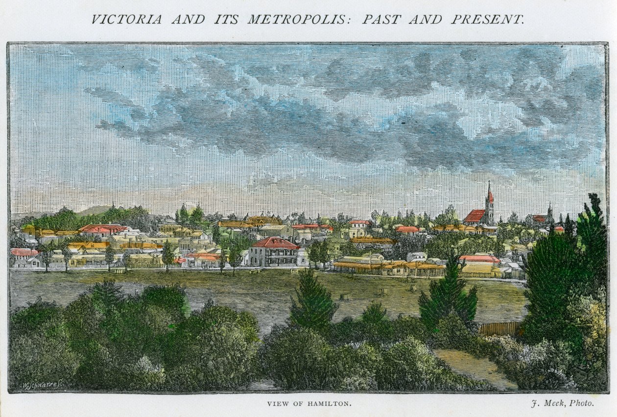 Kilátás Hamiltonra, Victoria, Ausztrália, 1885 alkotó: Unbekannt