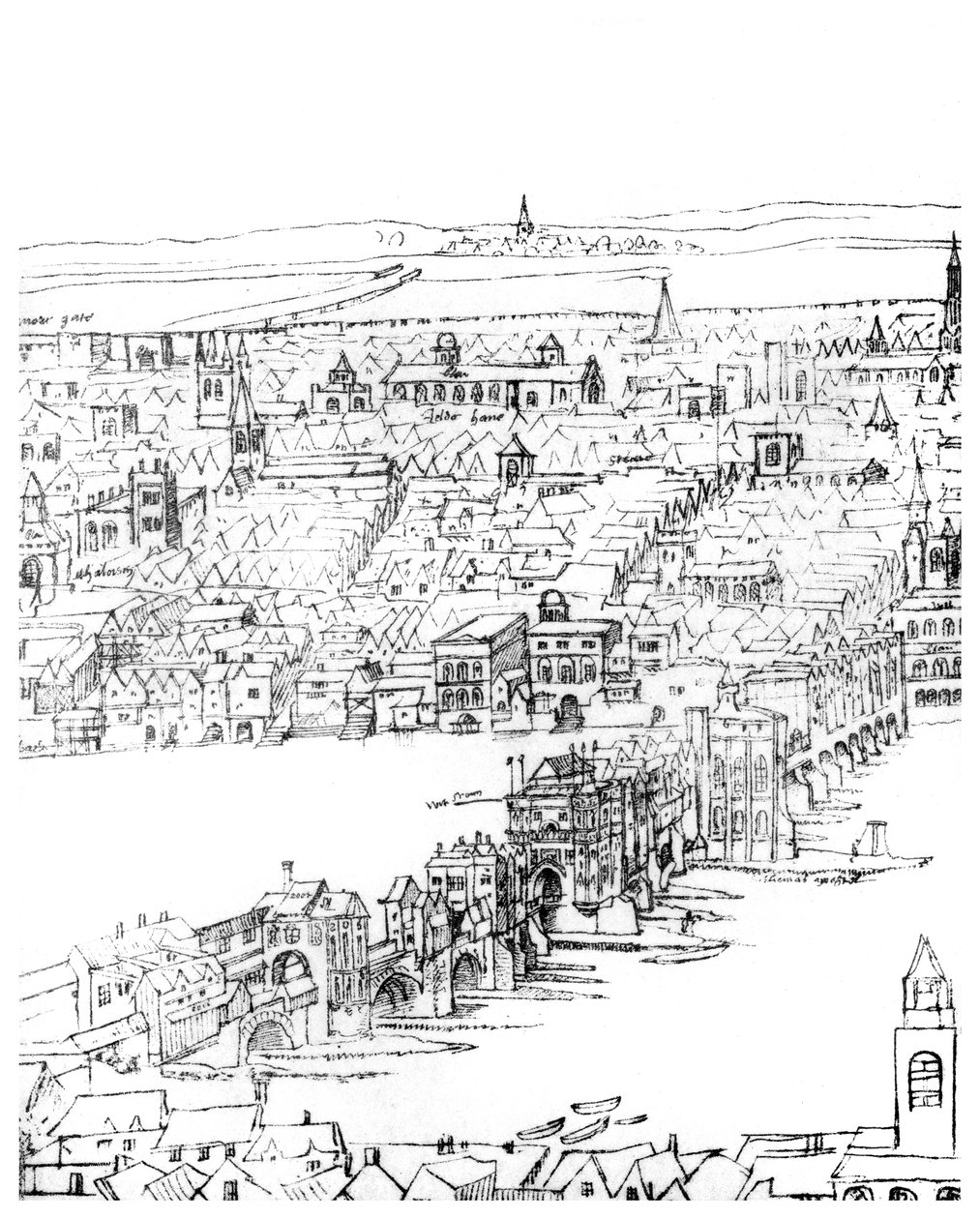 London látképe, 16. század 1886 alkotó: Unbekannt