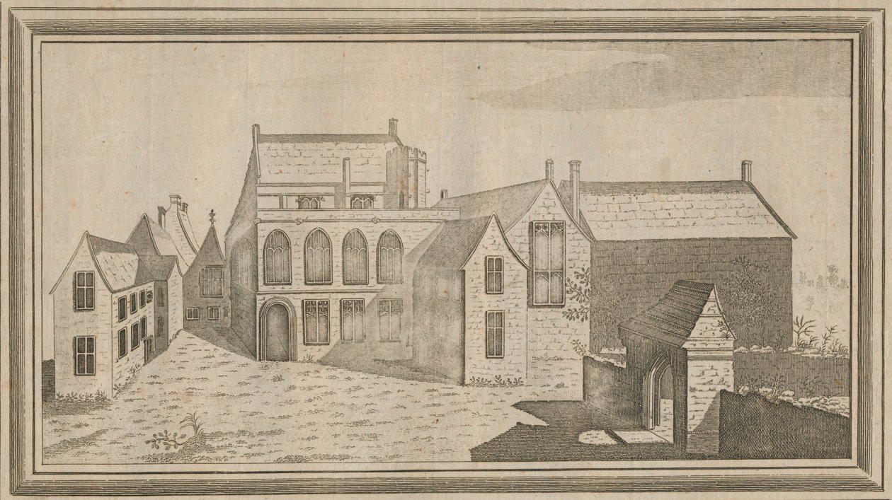 Kilátás a Minster Lovel kolostorra Oxford megyében, 1784 alkotó: Unbekannt