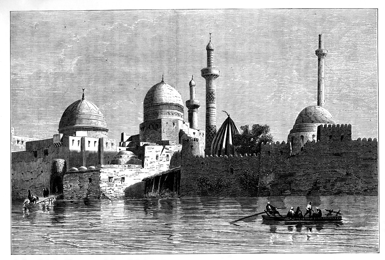 Kilátás Moszulra a Tigris folyó felől, Irak, c1890 alkotó: Unbekannt
