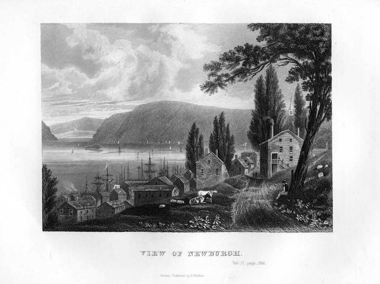 Newburgh kilátása, New York állam, 1855 alkotó: Unbekannt