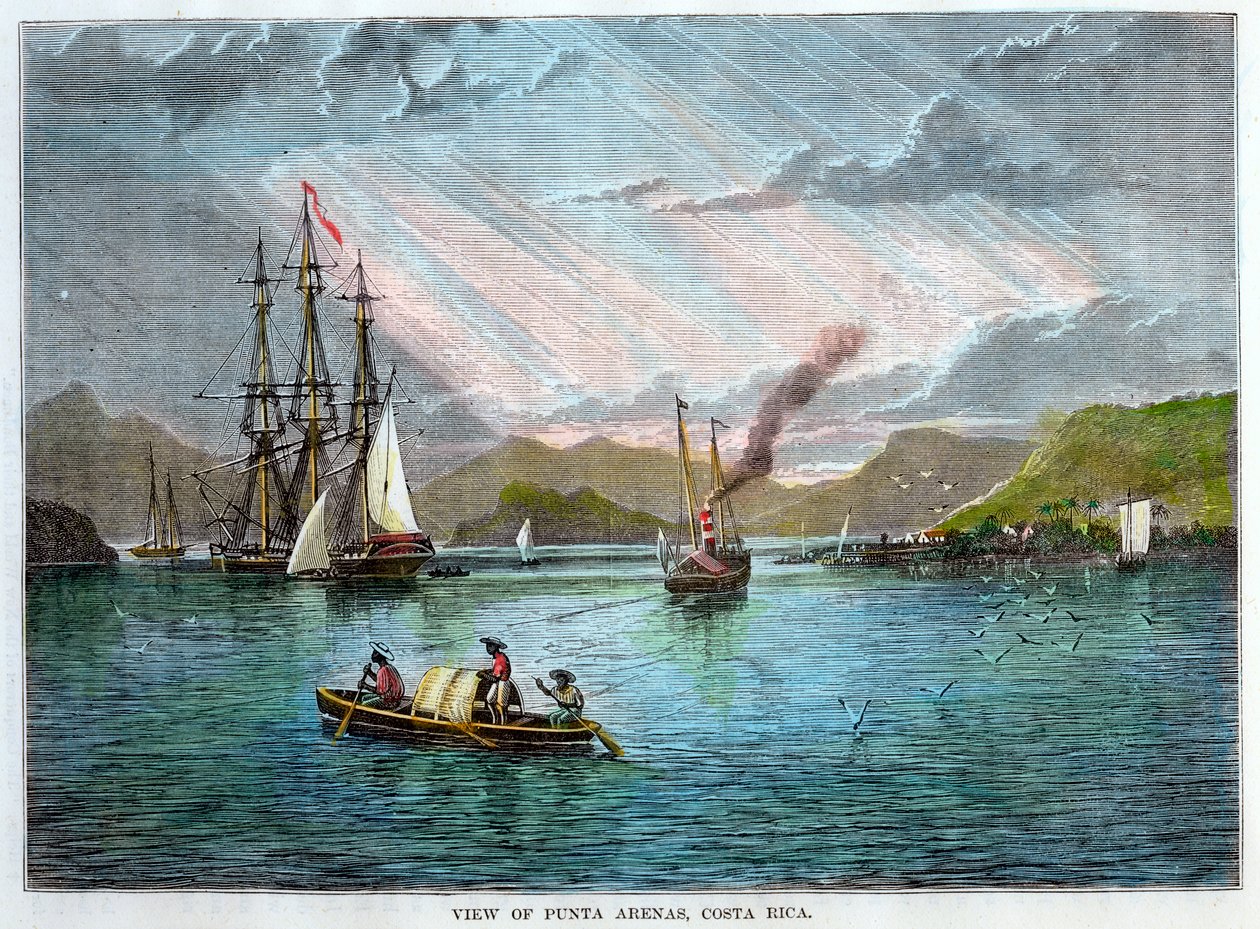 Kilátás a Punta Arenasra, Costa Rica, 1880 alkotó: Unbekannt