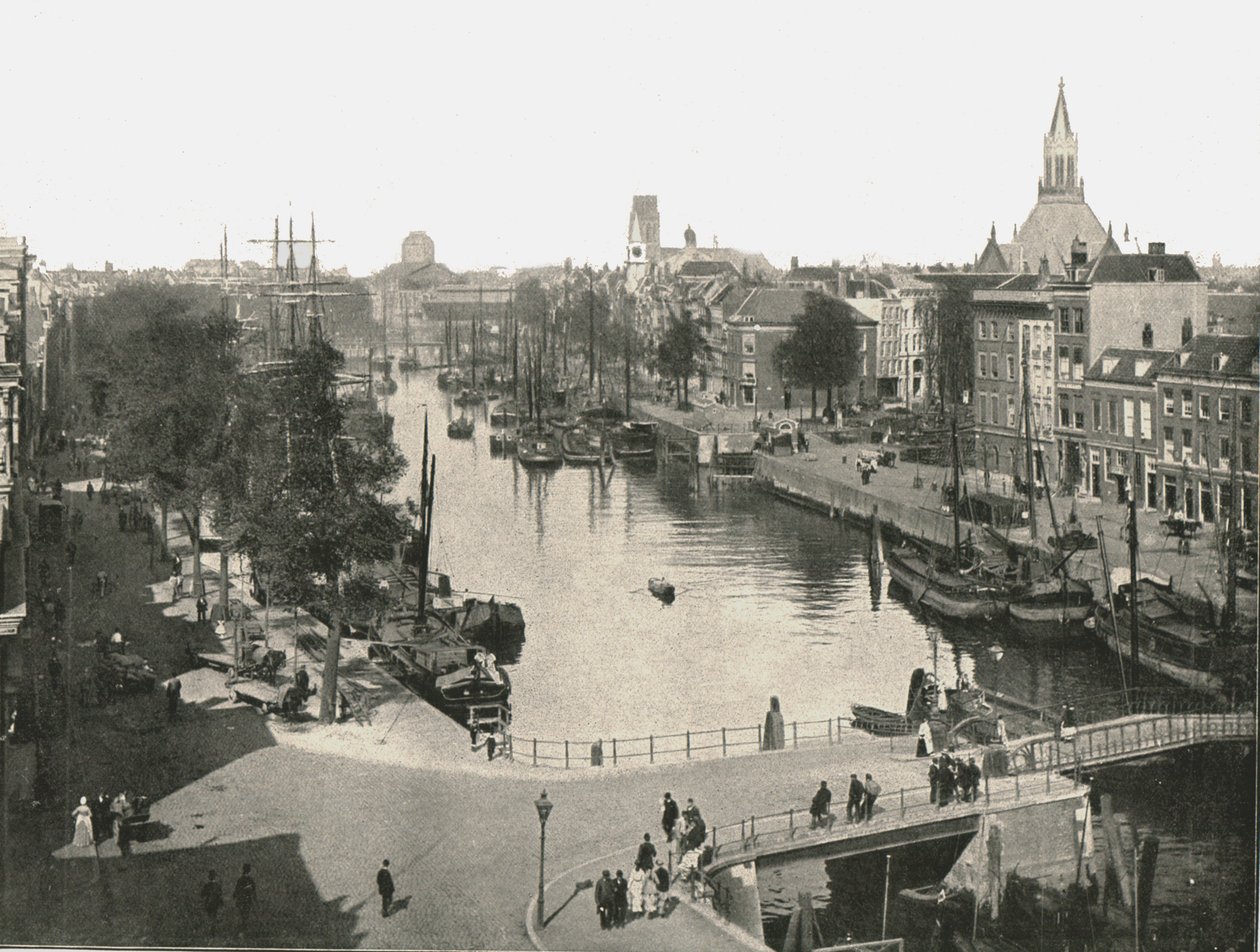 Rotterdam kilátása, Hollandia, 1895. alkotó: Unbekannt