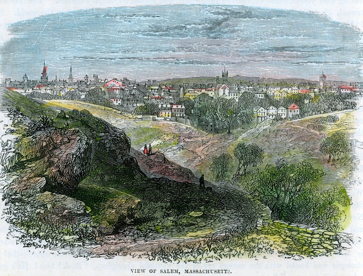 Kilátás Salemre, Massachusetts, USA, 1860 alkotó: Unbekannt