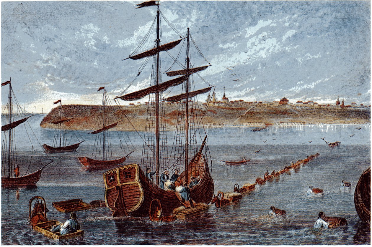 Taganrog látképe, c. 1840 alkotó: Unbekannt