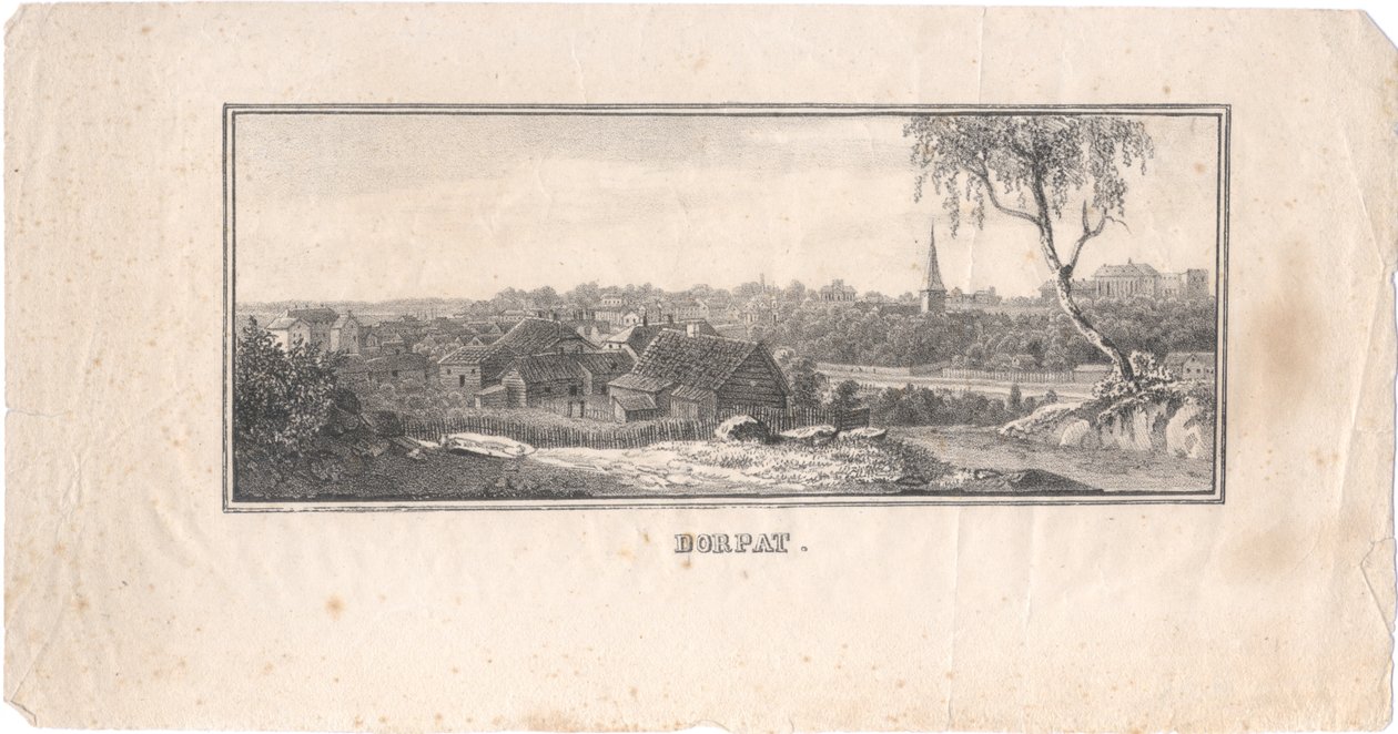 Tartu látképe, 1800 alkotó: Unbekannt