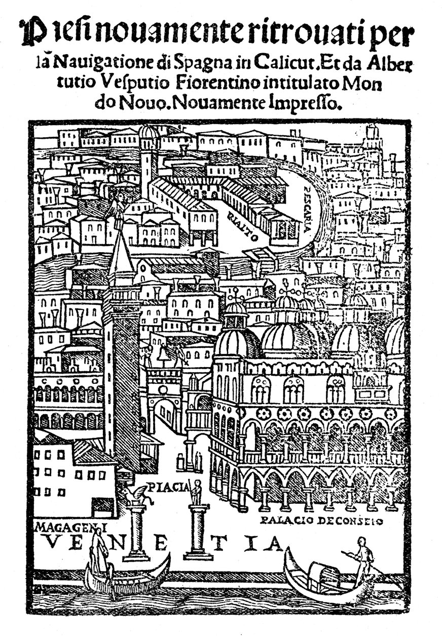 Velence látképe, fametszet, 1521 alkotó: Unbekannt