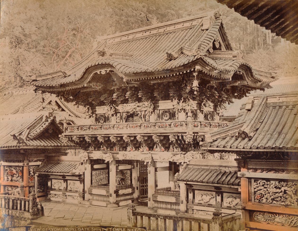 Kilátás a Yomeimon kapura – Nikko sintó templom, 1890-1900 alkotó: Unbekannt