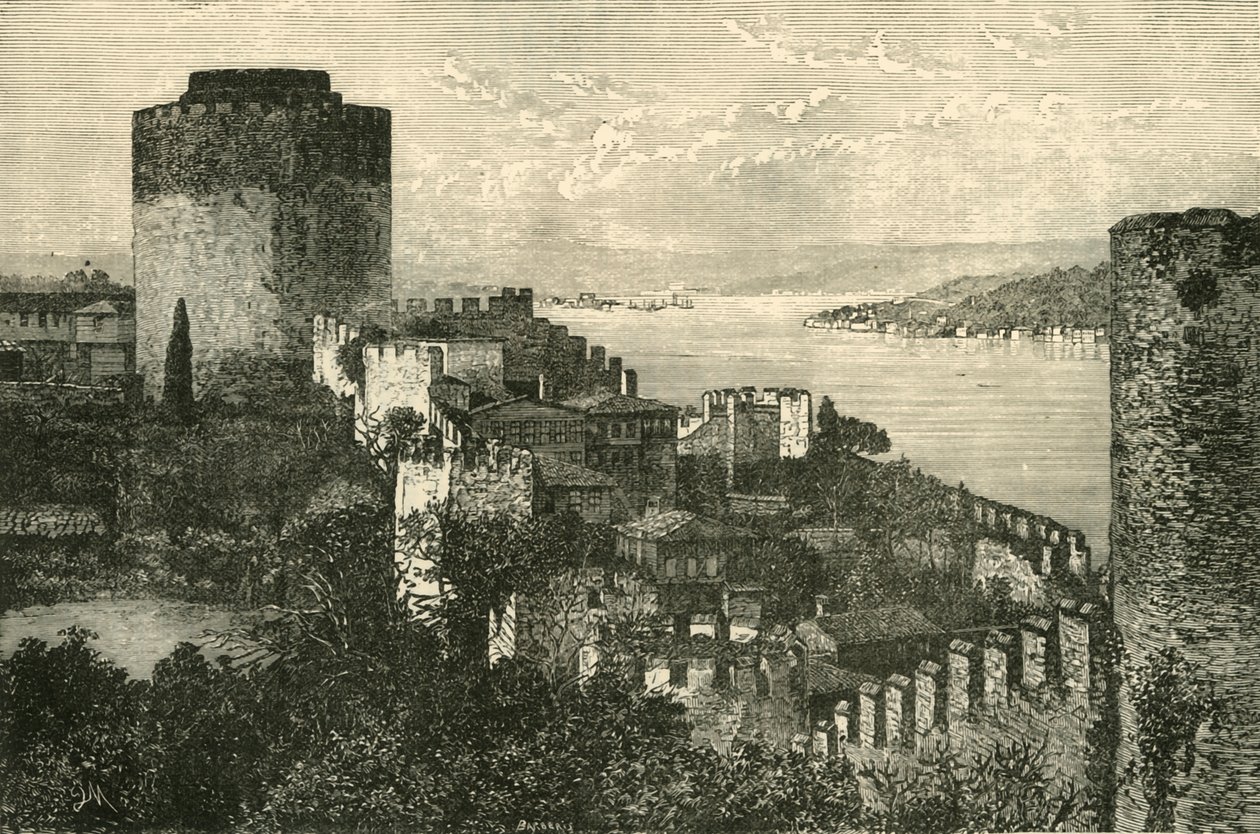 Kilátás a Boszporuszra: Európa vára, 1890. alkotó: Unbekannt