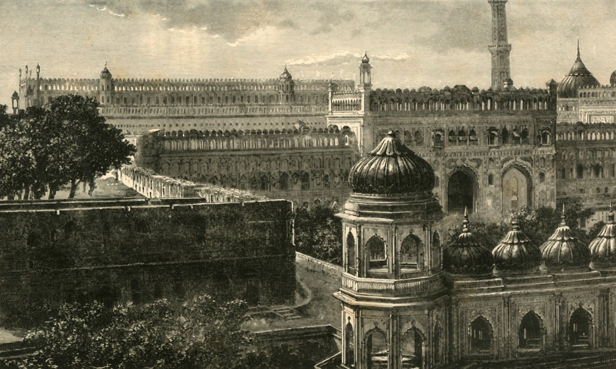Kilátás a Nagy Imambarára, Lucknow, 1890. alkotó: Unbekannt