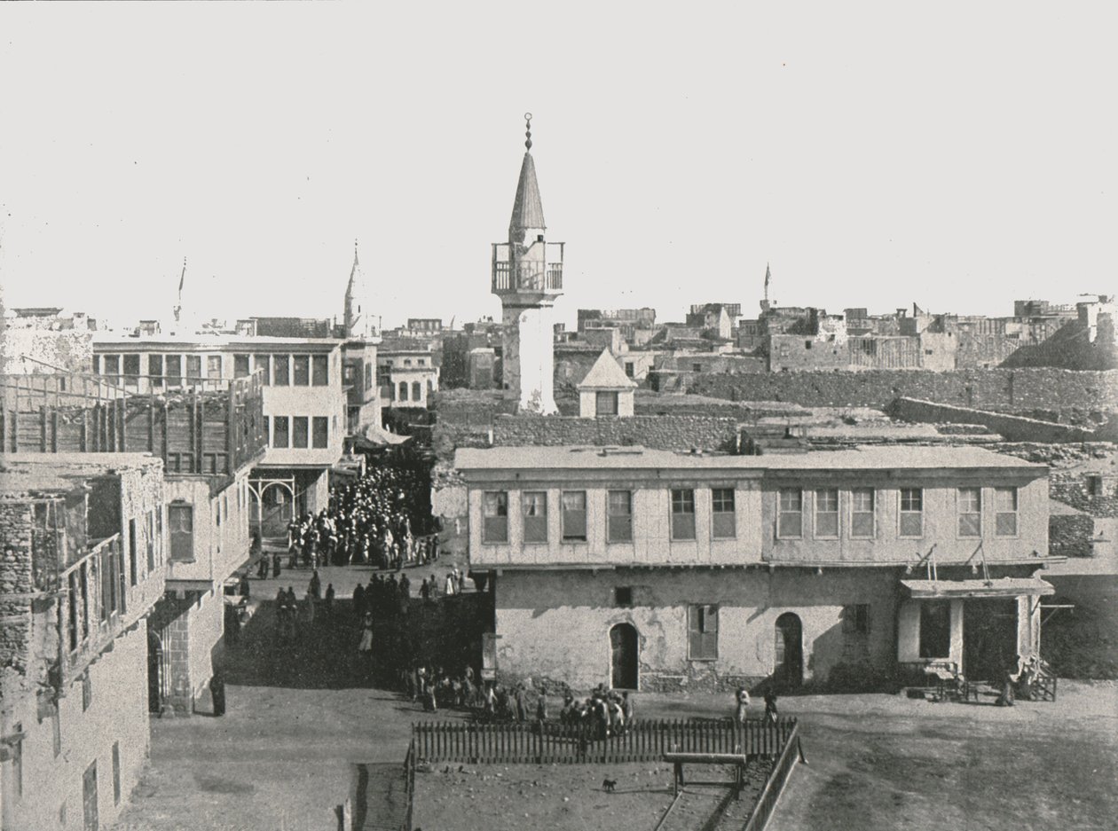 Kilátás az óvárosra, Szuez, Egyiptom, 1895. alkotó: Unbekannt