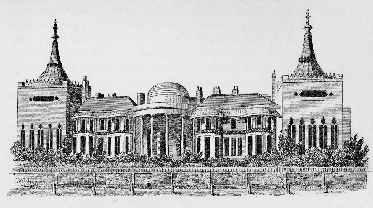A pavilon képe a Wrights Circulating Libraryból, 1818. május, 1939 alkotó: Unbekannt