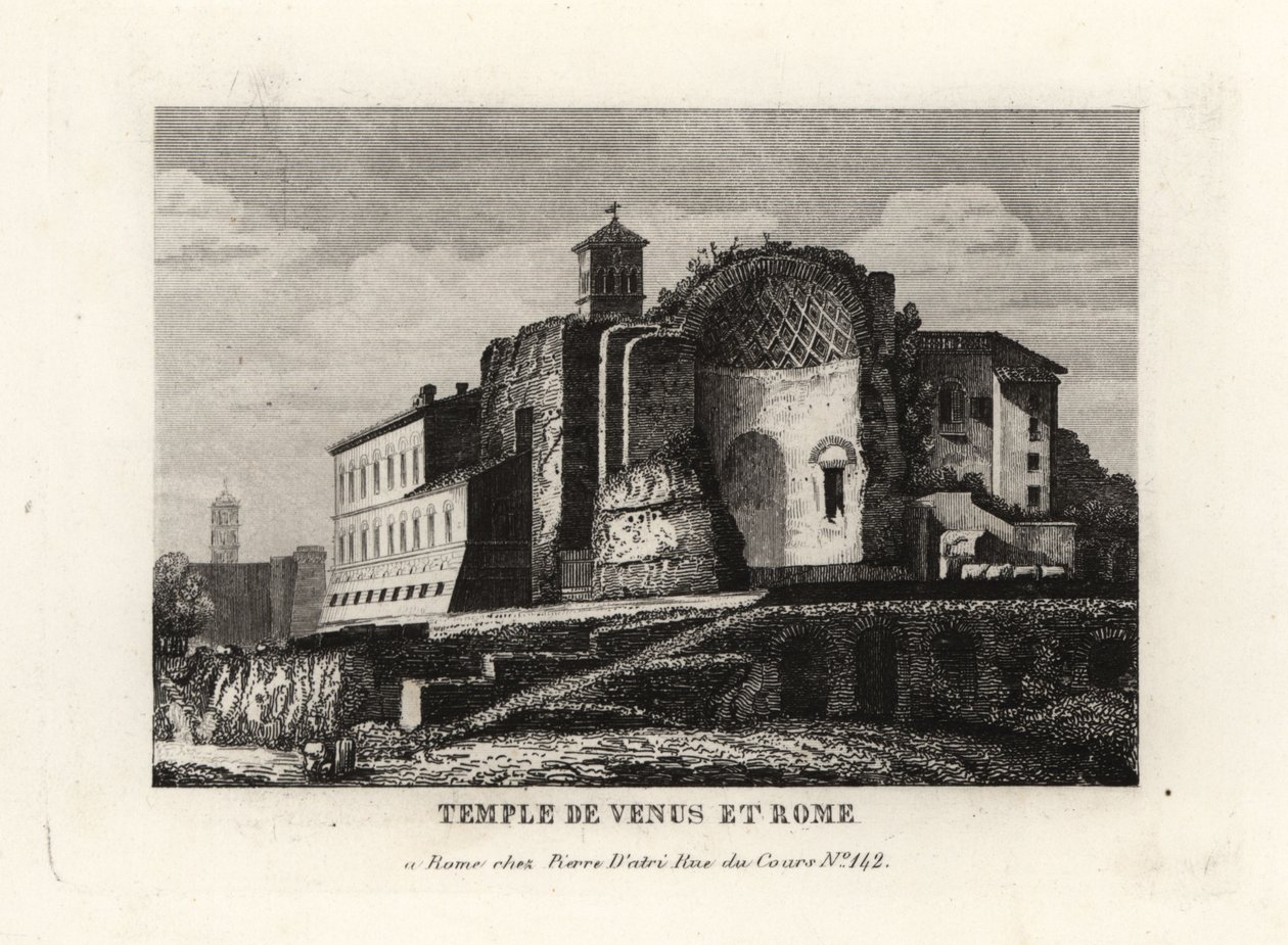 Kilátás a Vénusz és Róma templomára, Vénusz és Róma templomára alkotó: Unbekannt