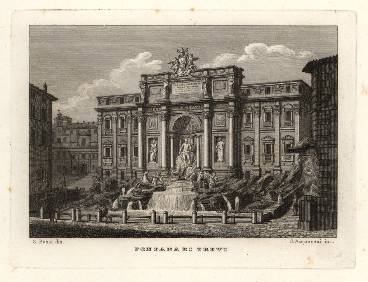 Kilátás a Trevi-kútra, Fontana di Trevi, Róma alkotó: Unbekannt