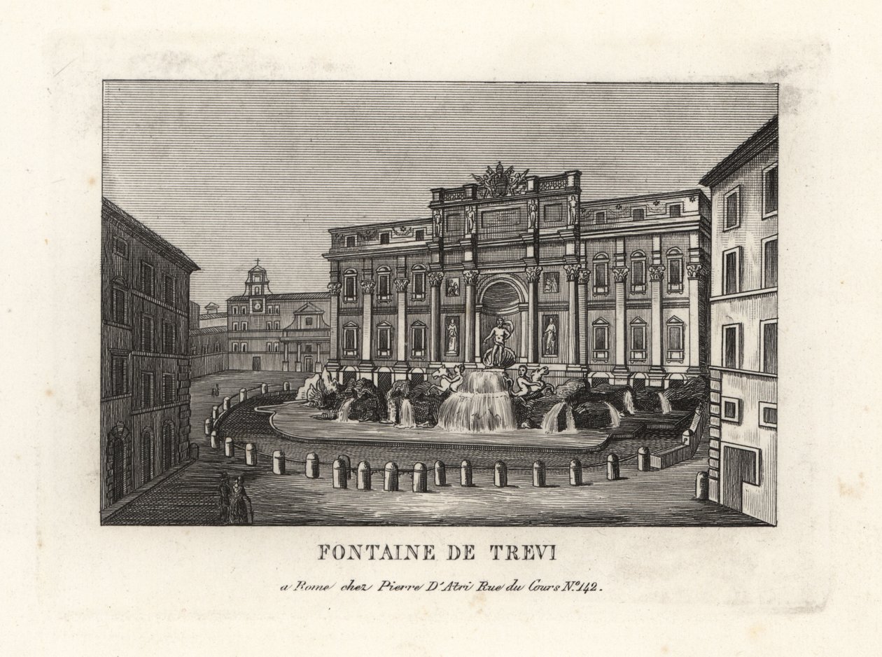 Kilátás a Trevi-kútra, Fontana di Trevi, Róma alkotó: Unbekannt