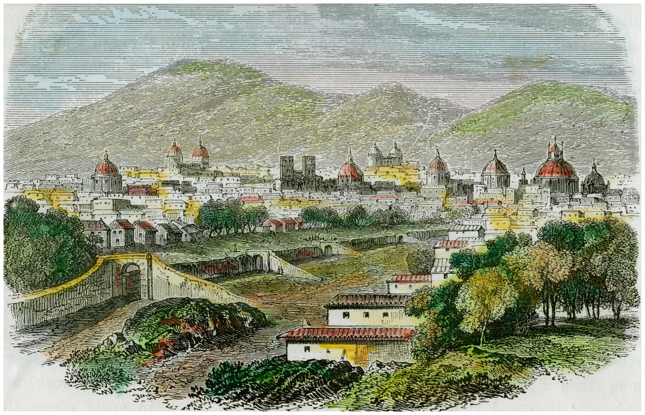 Kilátás Cuzco városára, Peruban, 1875 alkotó: Unbekannt