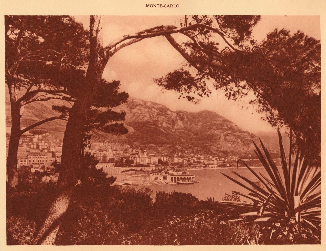 Monte-Carló képe Monacóból, 1930. alkotó: Unbekannt