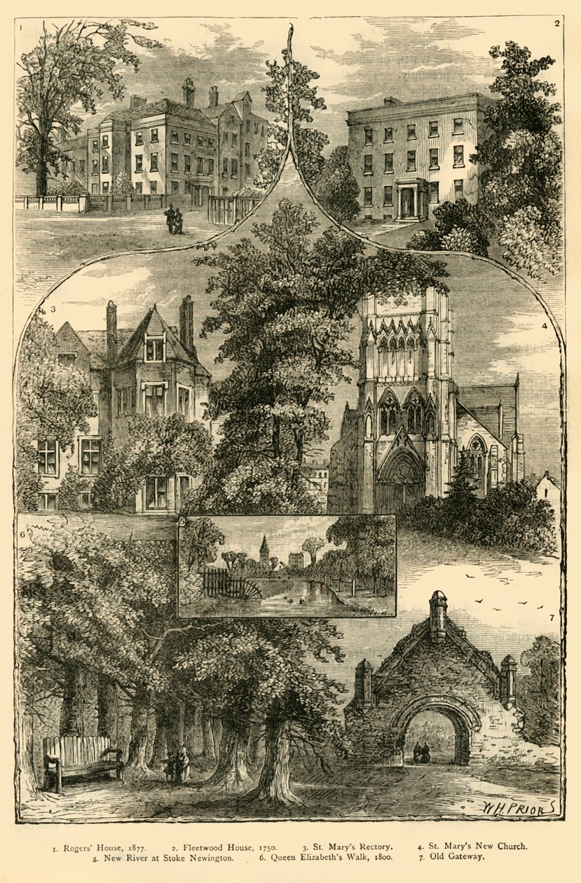 Nézetek itt: Stoke Newington, 1876. alkotó: Unbekannt