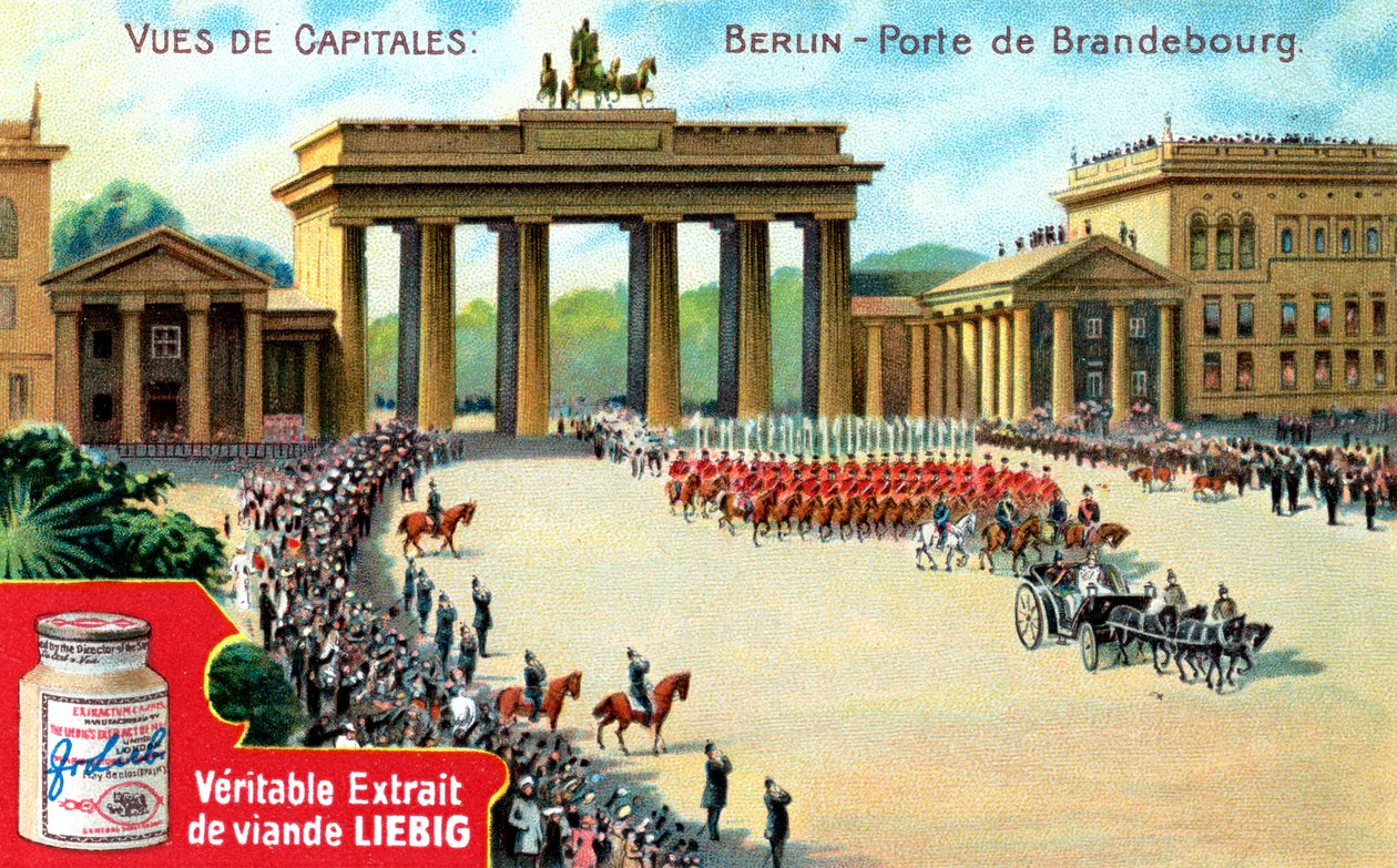 Fővárosok kilátása: Brandenburgi kapu, Berlin, 1900 alkotó: Unbekannt