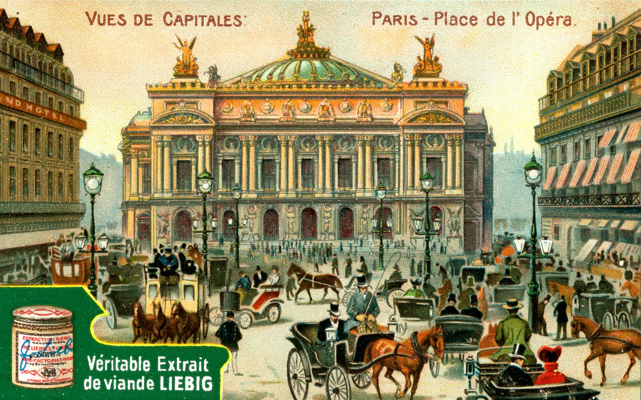 Fővárosok kilátása: Place de lOpera, Párizs, 1900 alkotó: Unbekannt